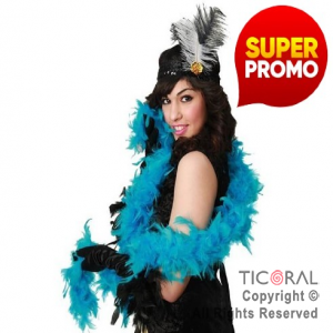 BOA PLUMAS TURQUESA 2MTS (40GR HS2374-15 x 1